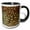 Black/White, variant on 3drose, Feather Pattern in Tail Feathers of Pheasant., 11oz Two-tone Red Mug