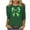 #117-Green, variant on Xuyuer St. Patrick's Day Womens 3/4 Sleeve Crew Neck Spring T-Shirts Merry and Bright Casual Pullover Graphic Tee Tops Cute Tunic Tops Basic Tees Blouses Business Work Tee Top