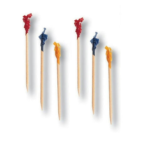 

2.5 inch Frill Picks Assorted Color Pack of 100