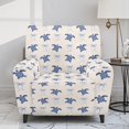 thumbnail image 2 of Binienty Blue Sea Turtle Bows Recliner Chair Covers, Washable Recliner Cover with Anti Pet Hair, 4 Pack Comfortable Recliner Chair Slipcover, 2 of 8