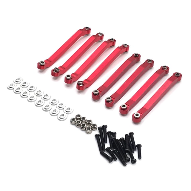 Barra de conexión fija Kit de conector servo resistente al desgaste del servo impermeable reemplazo liviano liviano de servo para 1/12 D90 D99 D99s rojo Monstrate FN001613-01