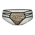 thumbnail image 2 of Panties for Women Tbopshirt Brief Underwear,Hipster Underwear,Leopard Print Women Translucent Underwear Sheer Lace Tank Lace Underpant,Cheeky Panties, 2 of 8