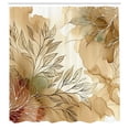 thumbnail image 4 of Ambesonne Tan Shower Curtain, Abstract Branches Marble Like, 69"Wx70"L, Almond Ecru Beige, 4 of 4