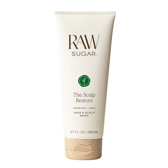 Raw Sugar The Scalp Restore Hair & Scalp Mask, Charcoal   Mint, 6.7 fl oz