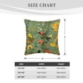 thumbnail image 4 of Haiem Botanical Garden With Cats Print Velvet Soft Solid Decorative Square Throw Pillow Covers Set with Elegant Piping Christmas Cushion Case for Sofa Bedroom Car-20"x20", 4 of 8