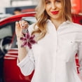 thumbnail image 3 of Lifelike Lily Keychain Bag Charm Simulation Lily Flower Hanging Keyring Pendant Chic Bag Pendant Accessories, 3 of 7