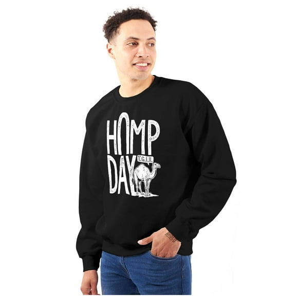Hump Day Funny Camel Office Workout Unisex Plus Fleece Graphic Sweatshirt Brisco Brands 2X