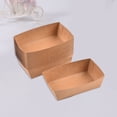 thumbnail image 3 of Naiovety Caja de embalaje de barco de 100 Uds., contenedor de comida para llevar, bandeja para servir desechable a prueba de aceite, soporte Mostrada, 3 of 6