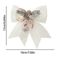 thumbnail image 3 of Yunuuuoa Velvet Christmas Bow Tree Topper Decoration - Premium Plastic Holiday Gift Wrap for Festive Party Mall Decor, 3 of 8