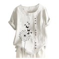 thumbnail image 2 of T-shirt à Col Rond à Manches Courtes et Manches Courtes pour Femme, 2 of 3