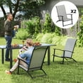 thumbnail image 2 of Outsunny Ensemble de 2 Chaises Pliantes d'Extérieur, Chaises de Pelouse Pliantes, Gris, 2 of 10