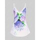 thumbnail image 2 of Top Fluida Estratificada Plisada de Flores de Talla Extra Rosegal  Camisetas sin mangas de talla grande, 2 of 5