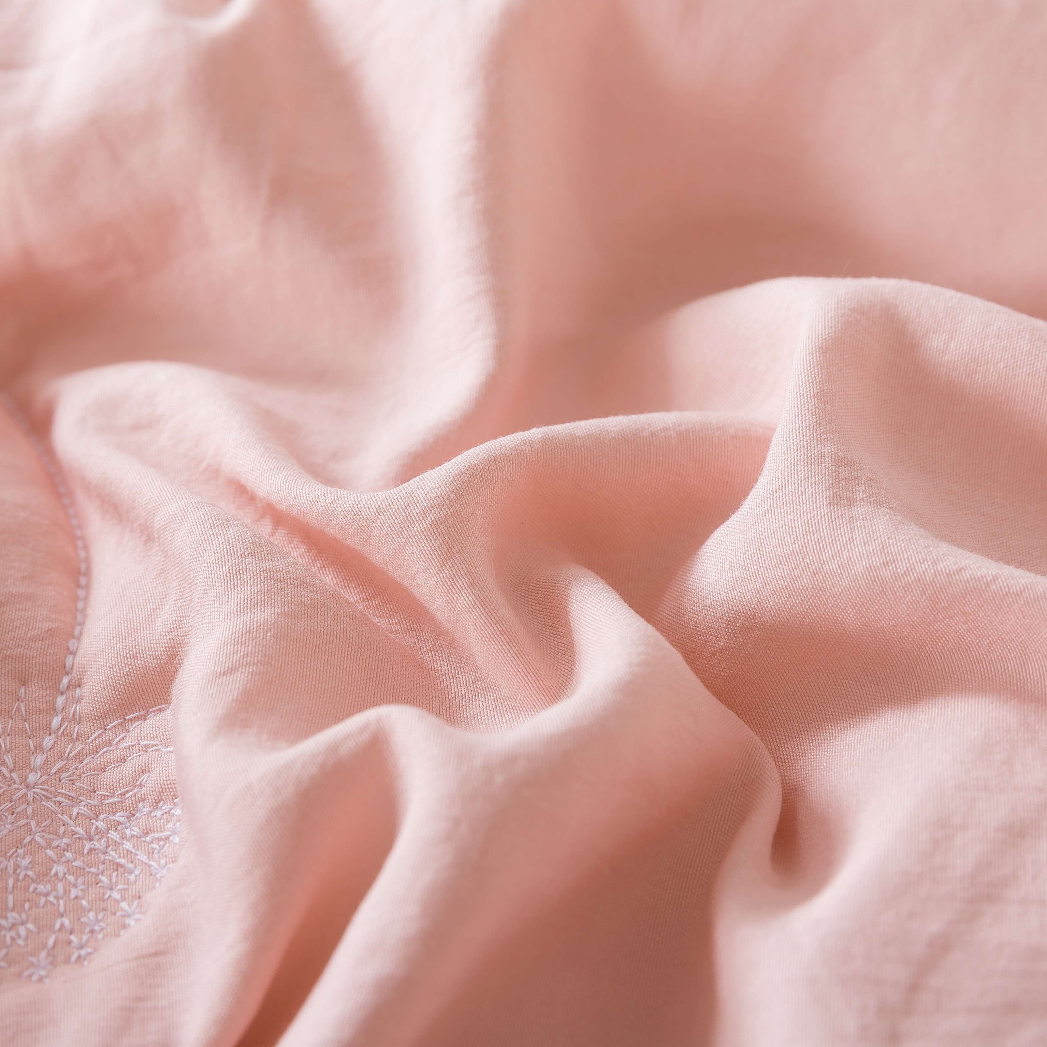 NSH by New Sega Home, 2-Piece Comforter Set, Embroidered Dandelion, Pink, Bed in a Bag, King