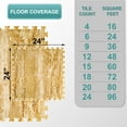 thumbnail image 2 of Sorbus 96 Sq. Ft. Wood Grain Floor Tiles Foam Mat EVA Interlocking Mats Tile 3/8-Inch Thick Flooring Wood Puzzle Exercise Mats w/Borders - Home Playroom Basement, Apartment, Trade Show, Baby, Dance, 2 of 7