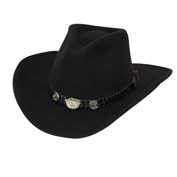 Jack Daniels 38771L Jack Daniels Black Wool Cowboy Hat Large