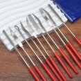 thumbnail image 5 of 10 Pcs Mini Diamond File Set, 3x140mm Small Needle Files Flat Needle Square Round Shape Curved File Tool for Metal Jewelers Glass Wood Carving Craft, 5 of 7