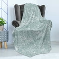 thumbnail image 4 of Abstract Soft Flannel Fleece Throw Blanket, Chaotic Curls Swirls Irregular Sizes Curvy Graphic Funky Strokes, Cozy Plush for Indoor and Outdoor Use, 50" x 60", Blue Grey and Baby Blue, by Ambesonne, 4 of 5