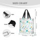 thumbnail image 3 of Easygdp Gold Stars Blue Dots Pattern Bolsa Tote para Mujer, Bolso de Hombro para Trabajo, Playa, Viajes, Compras y Supermercado, 3 of 7