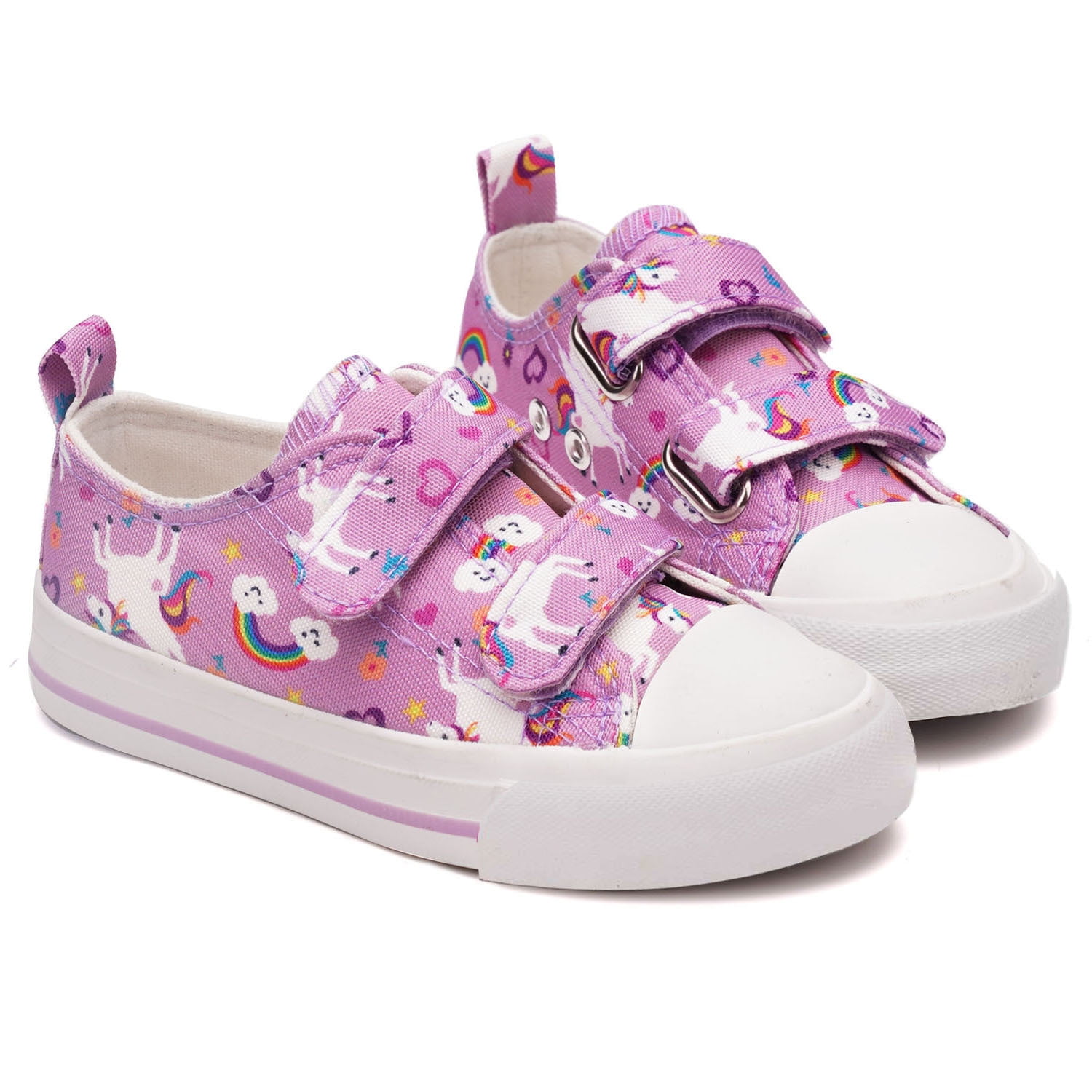 Toandon Adorable Adjustable Strap Canvas Sneakers for Toddler and Kids 