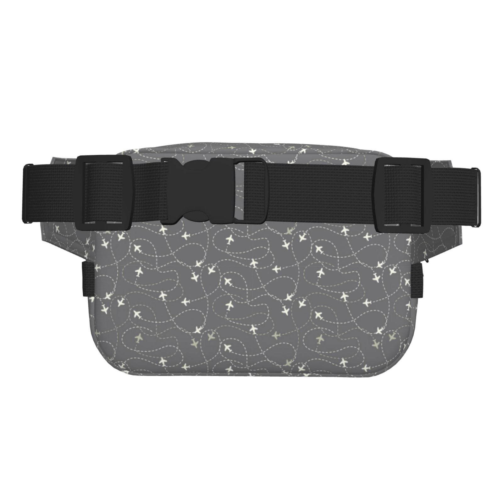 Kdxio Airplane Routes Around The World Crossbody Double Layer Waist Bag Belt Bag for Unisex Fanny Pack Fashion Waist Packs for Hiking Running Shopping Traveling