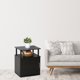 Table D'Appoint Furinno Jaya Utility Design - Chêne Français/Noir - Rangement Pratique