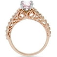 thumbnail image 2 of Pompeii 1ct Morganite & Diamond Vintage Engagement Ring 14K Rose Gold (G/H,I1-I2), 2 of 2