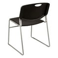 thumbnail image 4 of Heavy Duty Plastic Stacking Chair w/ Black Seat & Silver Mist Frame, 4 of 6