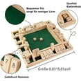 thumbnail image 3 of Shut The Box Wooden Board Game for 4 Players - Travel Math Educational Fun, 3 of 6