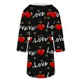 thumbnail image 5 of MEICHEN Plush Robes for Women Valentine's Day Fleece Plush Robe Long Warm Plush Bathrobe Loungewear Jacket Printed Comfort Robe Women's Robes, 5 of 5