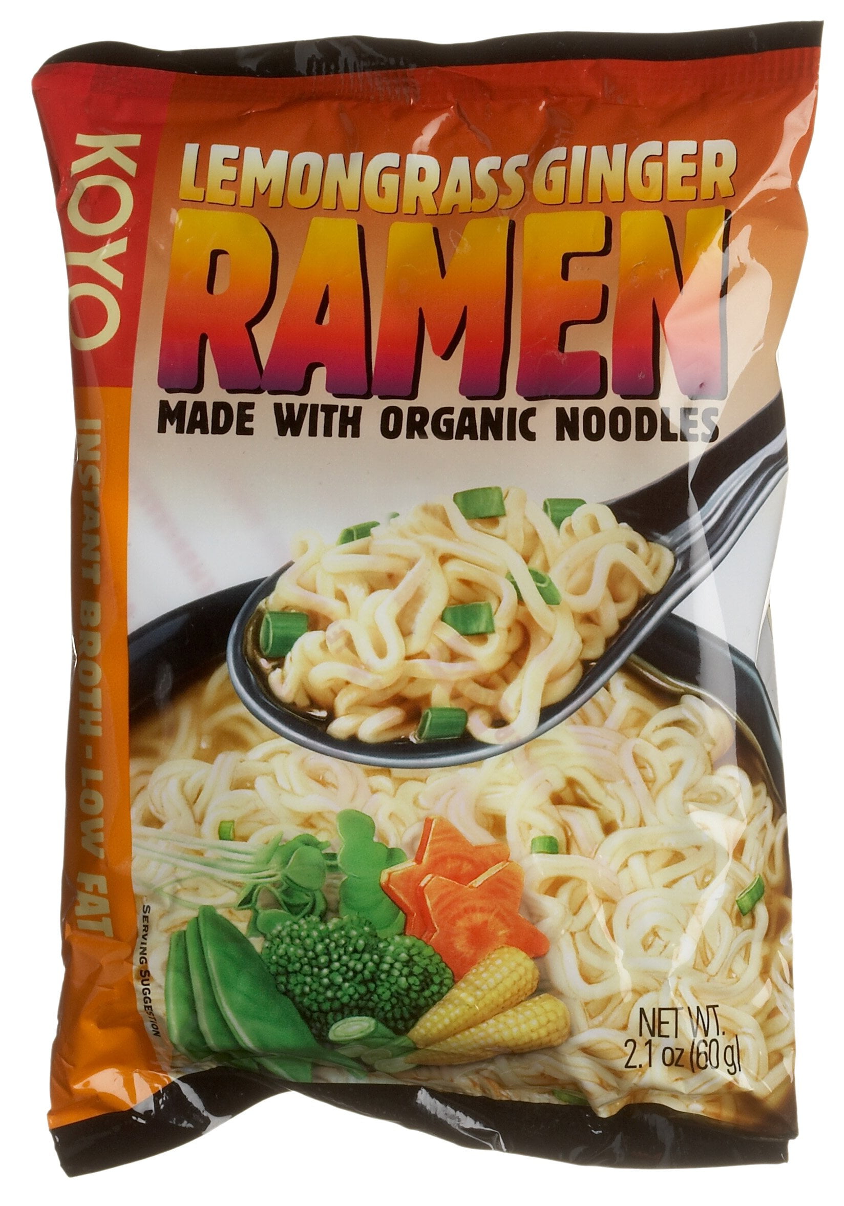 Koyo Lemon Grass Ginger Ramen, 60Gram Packages (Pack of 12)