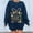 Multicolor, variant on Babysbule Womens Christmas Shirts Clearance Tops Christmas Printed Round Neck Long Sleeved Top Loose Fitting Sweater