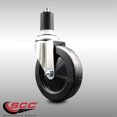 thumbnail image 2 of 5 Inch 316SS Hard Rubber Wheel Swivel 1-5/8 Inch Expanding Stem Caster SCC, 2 of 2