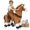 Type B, Ride on Horse(Brown), variant on Akaber Ride on Horse for Big Kids, Horse Ride on Toy for 4 to 9 Years Old, (35.43'' Height) Riding Horse Rider Mechanical Walking Action, No Battery or Electricity, Max Load 165LBS