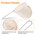 thumbnail image 3 of Uxcell Cloth Coffee Filter, Cafe Sock Strainer with Stainless Steel Handle, Beige, 3 of 6