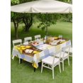 thumbnail image 4 of Outdoor Tablecloth with Umbrella Hole for Patio/Picnic/Party/Camping, Lemon Basket Summer Waterproof Table Cloth Rectangle Table Cover Washable, Farmhouse Blue Yellow Plaid (60"x 102"), 4 of 8