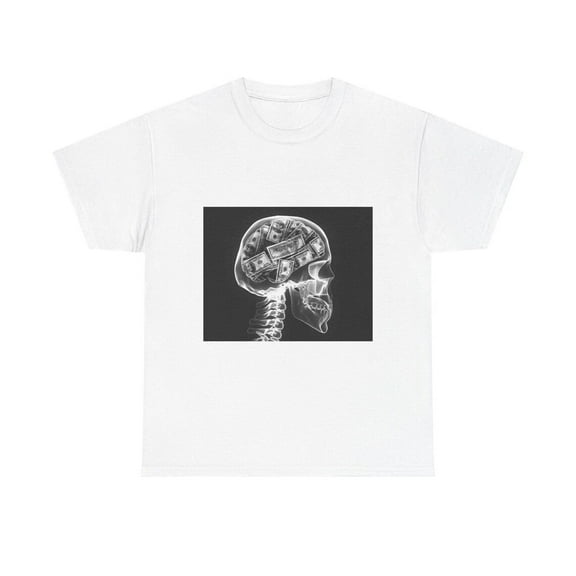Edgy Skull & Cash Tee, Graphic T-Shirt, Unisex Cotton Shirt, Unique Gift, Statement Piece, Casual Wear, Streetwear