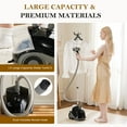 thumbnail image 3 of CONCETTA 1500W Powerful Steamer for Clothes with Roll Wheels, 1.7L Water Tank Standing Garment Steamer, 55 Min Continuous Steaming, Professional Wrinkle Remover Heats in 45 Seconds, Black, 3 of 6