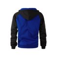 thumbnail image 5 of Curuila Mens Hoodies Color Block Long Sleeve Zipper Pullover With Pocket Fashion Loose Warm Autumn Winter Sweatshirt Blue Size L, 5 of 5