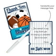 thumbnail image 2 of Big Dot of Happiness Go, Fight, Win - Sports - Shaped Thank You Cards - Baby Shower or Birthday Party Thank You Note Cards with Envelopes - Set of 12, 2 of 7