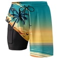 thumbnail image 4 of Mens Swim Trunks With Compression Lined Short Bathing Suits For Men 5 Inch Inseam Liner Men's Swimming Trunk, 4 of 4