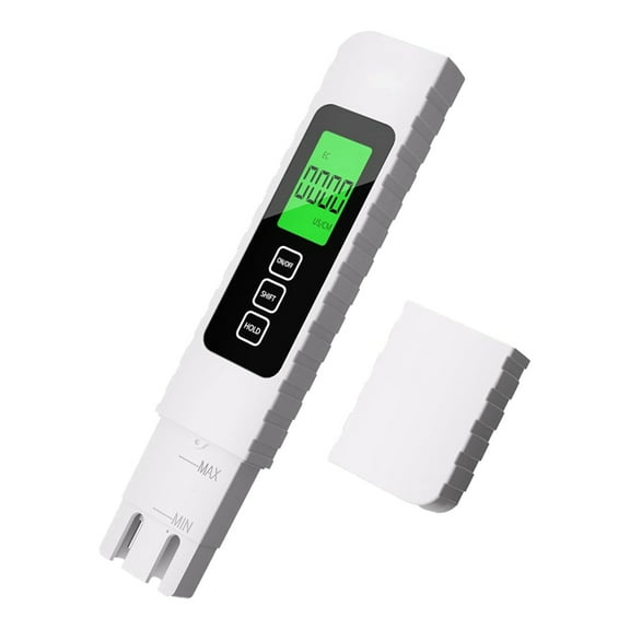 4-in-1 Water Quality Tester - TDS, EC, Temp Meter 0-9999 Ppm Upgraded for Drinking Water Various Water Sources,1 * Digital Water Quality Tester,White