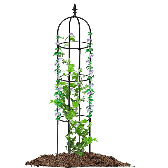 BAYUELSWU Garden Obelisk Trellis for Climbing Plants Outdoor, 6.2 FT Garden Obelisk Trellis Lightweight Tall Tower Trellis Stand Support for Vines Clematiss Rose Potted Plants