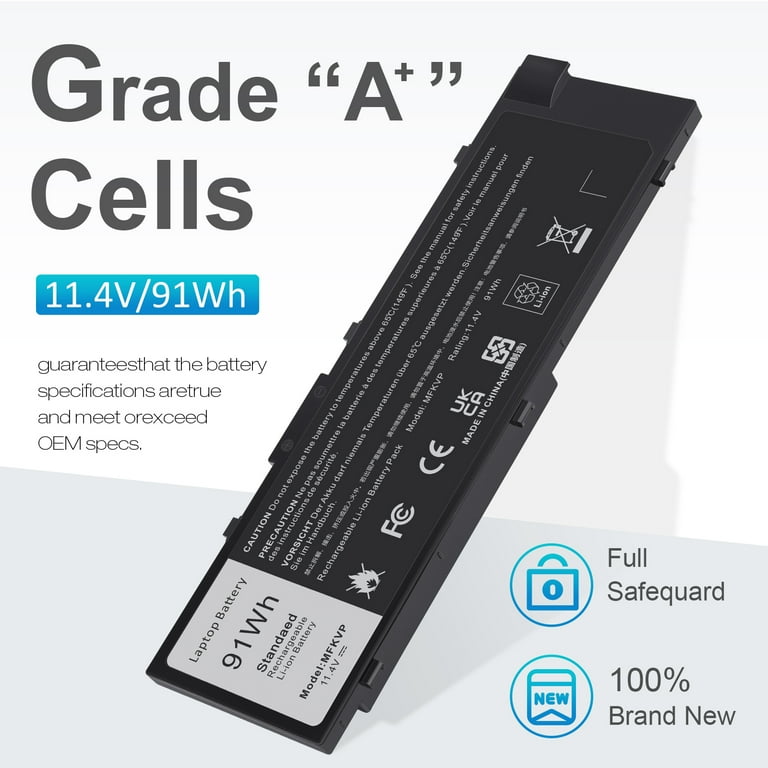 91Wh MFKVP Battery T05W1 for Dell Precision 15 7510 7520;17 7710 