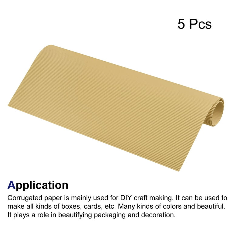 Corrugated Paper Sheets 5pcs 27-inch x 20-inch Brown Cardboard for DIY Craft