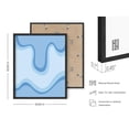thumbnail image 3 of HAUS AND HUES Blue Wall Art Framed - Set of 3 Watercolor Painting Art, Blue Art Wall Decor Contemporary Wall Art, Blue Modern Wall Art, Color Drip Art, Blue Abstract Wall Art (16x20 Black Framed), 3 of 6