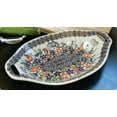 thumbnail image 2 of Blue Rose Polish Pottery Garden Butterfly Bread Tray with Handles, 2 of 2