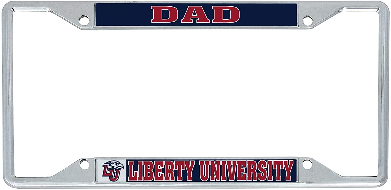 Desert Cactus Liberty University Flames Metal License Plate Frame for Front or Back of Car Officially Licensed Dad 