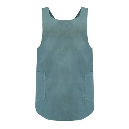

Pure Color Simple Round Edge Washed Cotton and Linen Apron Green Pgeraug Clearance! Wrap Pinafore Women Cross Back Apron Japanese Housework Kitchen Wrap Pinafore Bg Green