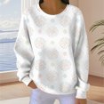 thumbnail image 2 of kaondbfi Hoodless Sweatshirts for Delicate Women Casual Printed Fashion Long Sleeve Crewneck Sweatshirt Womens Summer Fall Fashion Tops, 2 of 5