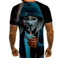 thumbnail image 2 of Joker Pattern Men's T-shirt Round Neck Short Sleeve European and American T-shirt Men, 2 of 4